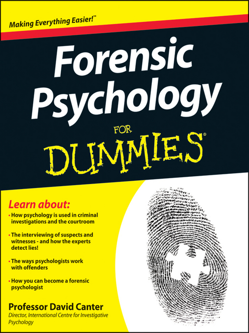 Title details for Forensic Psychology For Dummies by David V. Canter - Available